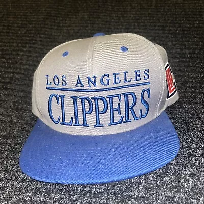 Los Angeles Clippers Mitchell & Ness Retro Gray Snapback Cap NBA Single Bar Hat • $21.95