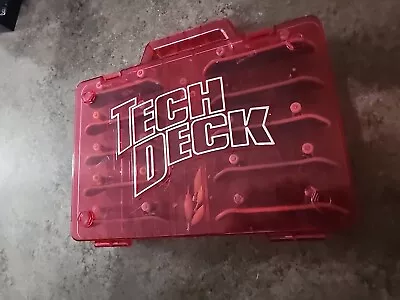 VINTAGE AUTHENTIC TECH Deck Finger Skateboards. TECH DECK CARRY CASE! SEE PICS! • $47.99