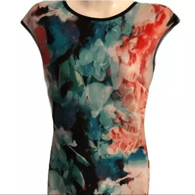 B. Smart Watercolor Sleeveless Fitted Dress 2 • $25