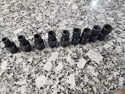 Matco Tools ADV 3/8  Drive Metric 6PT Impact 9PC Universal Swivel Socket Set • $210