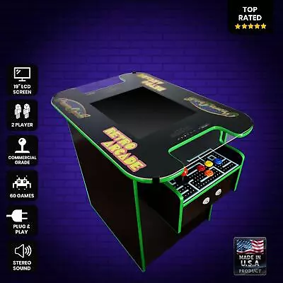 2 Players Head-to-Head Cocktail Arcade Machine With 60 Games - Commercial Grade • $1908.46