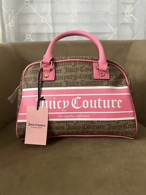 $72.99 • Buy JUICY COUTURE Bag Fashionista Billboard Bowler Satchel - Brown & Pink