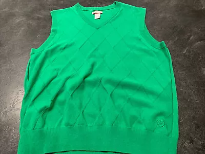 Ben Hogan Diamond Argyle Green Sweater Vest Large • $12.99