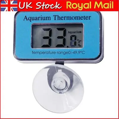 £4.01 • Buy LCD Digital Fish Tank Aquarium Suction Submersible Thermometer Temp Meter