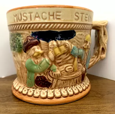 Mustache Stein Mug Cup Vintage Made In Japan • $10