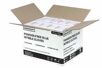Perimeter® Nitrile Gloves Blue 3 Mil General Work Glove FREE UPS Ground 1000pcs • $34.99