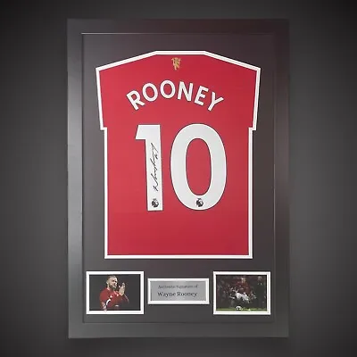 Wayne Rooney Signed & Framed Manchester United Football Shirt  Bid Fr Only £160 • $202.07