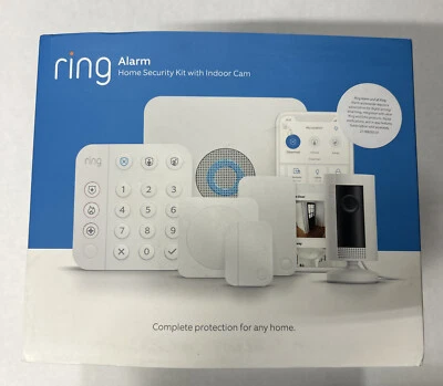 $215 • Buy NEW Ring Alarm Home Security Kit With Indoor Cam - White - 9 Pieces