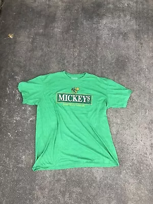 MICKEYs FINE MALT LIQUOR Shirt Officially Licensed Green Graphic Print T-shirt • $10