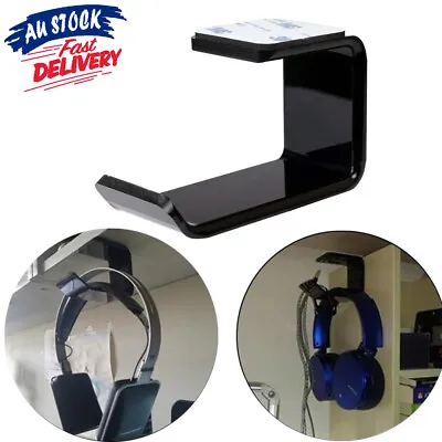 $9.95 • Buy Mount Holder Hook Dual Headset Tape New Clever Headphone Stand Hanger Under Desk