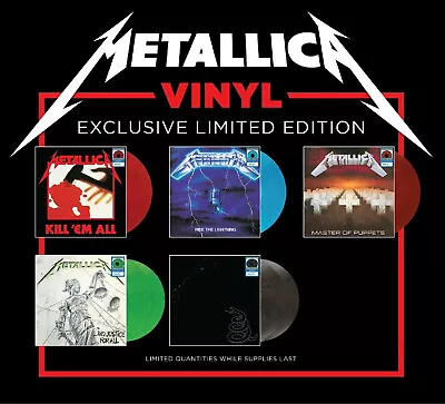 METALLICA 2021 Walmart Colored Vinyl FIRST FIVE ALBUMS • $199.99