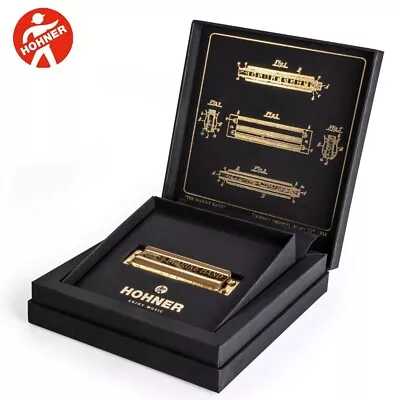 Hohner 125th Anniversary Marine Band Gold Key Of C Diatonic Harmonica Limited Ed • $329.99