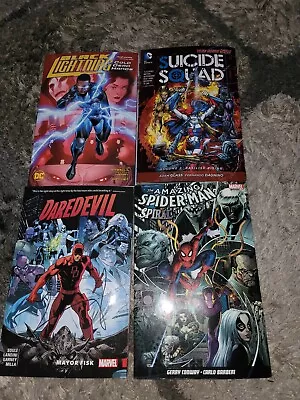 D.C Soft Cover Spidermanblack Lighteningdaredevilsuicide Squad X 4 Like New • £12