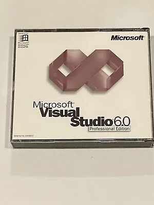 Microsoft Visual Studio 6.0 Professional Edition With CD Key (Windows NT / 98) • $99.99