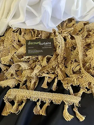 2 Metres Gold Tassle Braid Upholstery Trim Fringe -Cushions -Curtains -Costume • $29