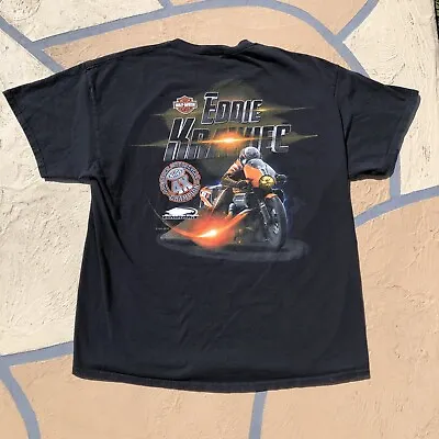 EDDIE KRAWIEC NHRA Harley Davidson T-Shirt — Size Large • $19.95