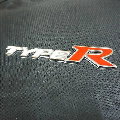 £8.39 • Buy 1x White Red TYPE-R Emblem Decal Badge Sticker GT Turbo Motors Sports 3D AWD Car