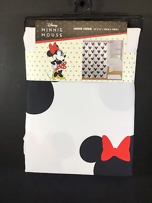 $39.95 • Buy Disney Minnie Mouse Fabric  Shower Curtain 72” X 72”