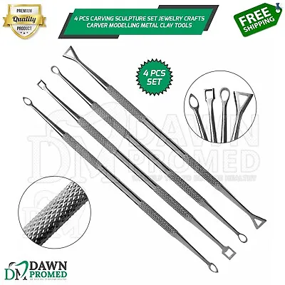 4 Pcs Carving Sculpture Set Jewelry Crafts Carver Modelling Metal Clay Tools • $9.90