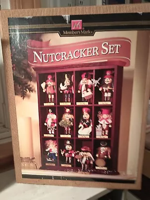 Members Mark Nutcracker Set 12 Days Of Christmas Wooden Display Shadow Box • $45