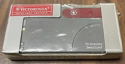 NEW VINTAGE VICTORINOX SWISSCARD 53914 Grey/Red Multi-Tool NOS SEALED Swiss Card • $55