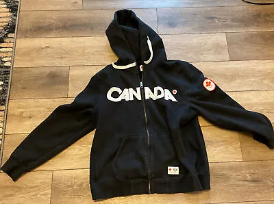 $24.99 • Buy Hudsons Bay 2010 Canada Olympic Team Black Full Zip Hoodie Jacket Size L