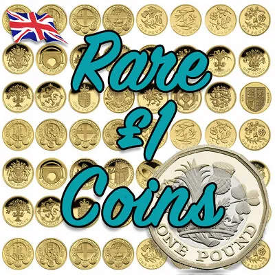 Rare And Commemorative £1 One Pound Coins Royal Arms - Last Round Pound • £3.99