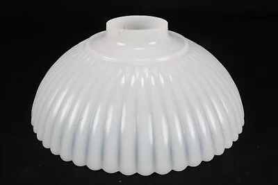 Scalloped White Opalescent Chandelier Diffuser Glass Light Shade 1 5/8  Fitter • $24.94