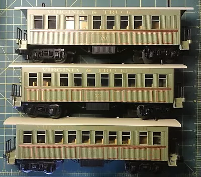 MTH O Scale Virginia & Truckee Railroad Passenger Cars V&T RR. • $58