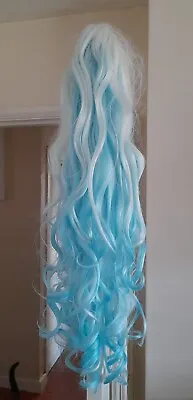 Blue Lolita Long Curly Wave Fashion Role Playing Party Wig • £14