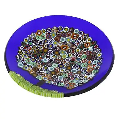 GlassOfVenice Murano Millefiori Round Plate - Tree Of Life • $149.95