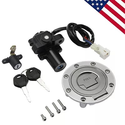 Fuel Gas Cap Ignition Switch Seat Lock W/ Key Set For Yamaha YZF R1 R6 FZ6 • $28.99