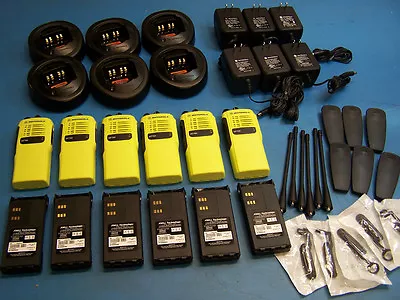  6 Motorola HT750 UHF 450-512  4 Channel  Mint Condition Tested • $1500