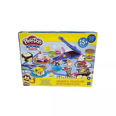 Hasbro Playdoh Kitchen Creations Morning Cafe Play Set 15+ Piece W Playmat NEW • $13.01