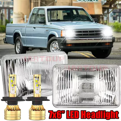 For Mazda B2200 B2600 B2000 RX-7 GLC 7x6  5x7  Inch Black LED Headlights DOT • $113.77