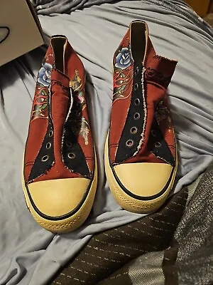 Ed Hardy  Size 9 Womens Slip On Canvas Laceless Tennis Shoes 👟 • $28