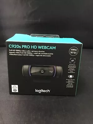 Authentic Logitech C920s Pro HD 1080p Webcam W/ Privacy Shutter (960-001257) • $30