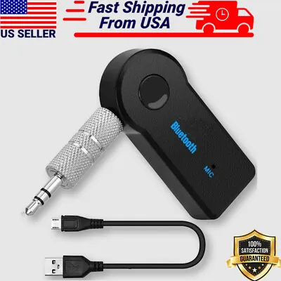 Wireless Bluetooth Receiver 3.5mm AUX Audio Stereo Music Home Car Adapter Kit • $7.99