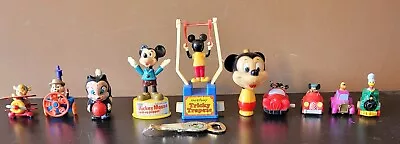 Lot Of (11) Small Vintage Disney Toys - Wind Up Push Puppet Water Pistol ++ • $9.99