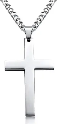 Sevenfly Cross Necklace For Men Titanium Steel Large Mens Cross Crucifix Pendant • $13.28