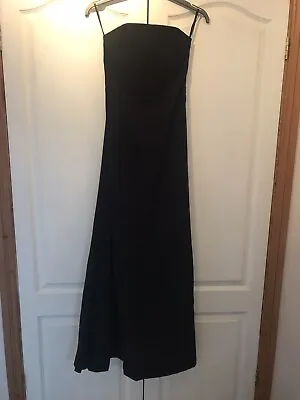 Black Long Ballgown Dress Size 8 • £22