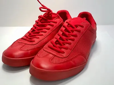 $43.99 • Buy Zara Man Low Triple Red Sneaker Shoes Men's 10.5 US 44 EU Lace Up Casual