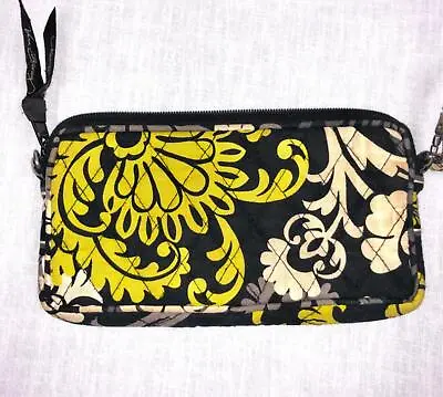 Vera Bradley Baroque Tech Cosmetic Wristlet Wallet White Yellow Black Floral • $20.97