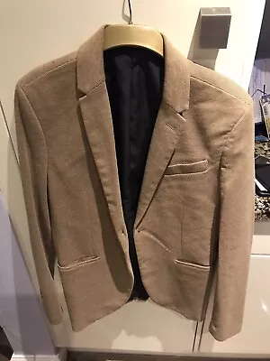 Zara Mens Tan Single Breasted Suit Jacket (EUR L) • £8