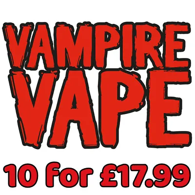 VAMPIRE VAPE E-LIQUID 10 X 10ml Juice Heisenberg | Pinkman | Ice Menthol | Dawn • £17.99