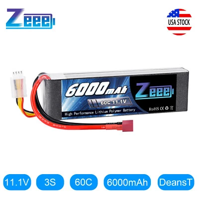 $29.98 • Buy Zeee 11.1V 60C 6000mAh 3S LiPo Battery Deans T For RC Car Helicopter Quadcopter