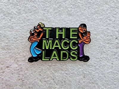 £2.99 • Buy THE MACC LADS Pin Badge Punk Rock Sweaty Betty Miss Macclesfield Eh Up Lets Sup