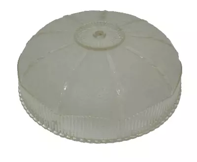 Vintage Art Deco Frosted To Clear Glass Ceiling Light Shade Floral Pattern 10  • $24.99