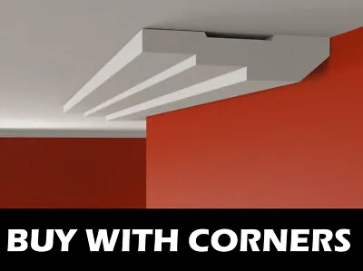 Coving Cornice Flat Ceiling  XPS Polystyrene BLX10 Wall Lightweight MANY SIZES • £4.39
