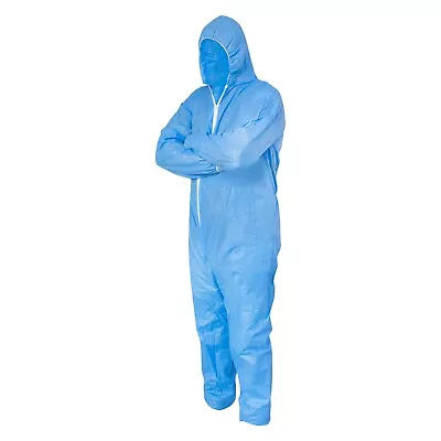 Blue Tyvek Disposable Coverall Bunny Suit With Hood • $8.59